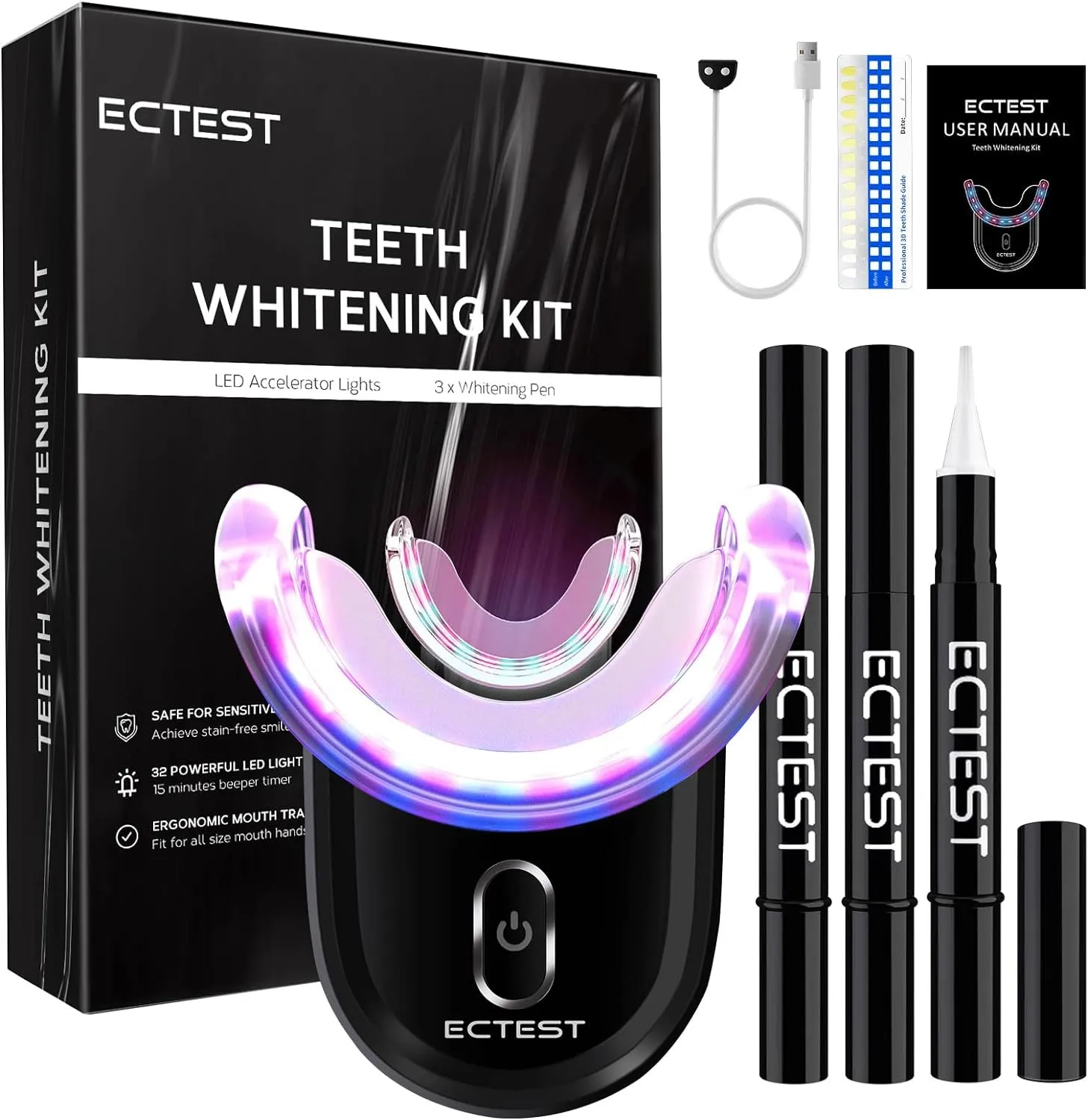25675 led teeth whitening kit aftercare