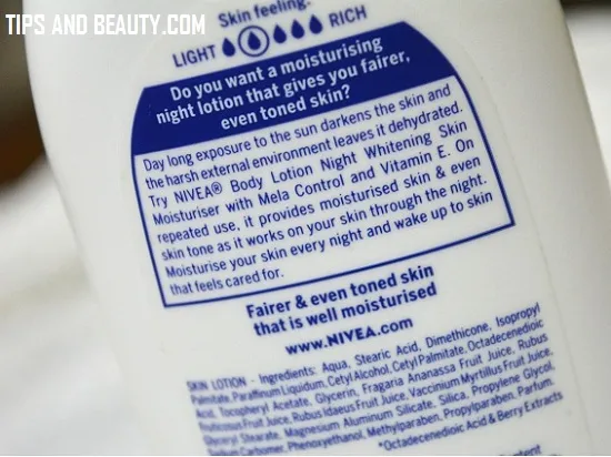 25769 nivea lotion application